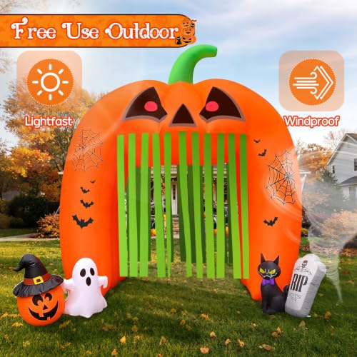 12FT Halloween Inflatables Archway Pumpkin Haunted House