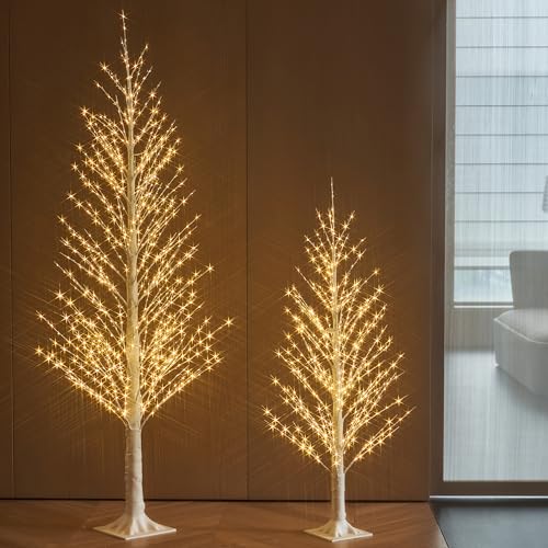 Lighted White Tree Alpine 6FT 810 LED Fairy Lights