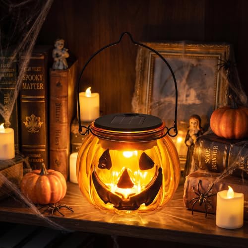 Halloween Pumpkin Solar Lantern (2 Count)