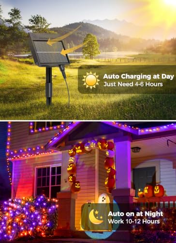 2Pack Solar Halloween Lights Outdoor (80 Foot)
