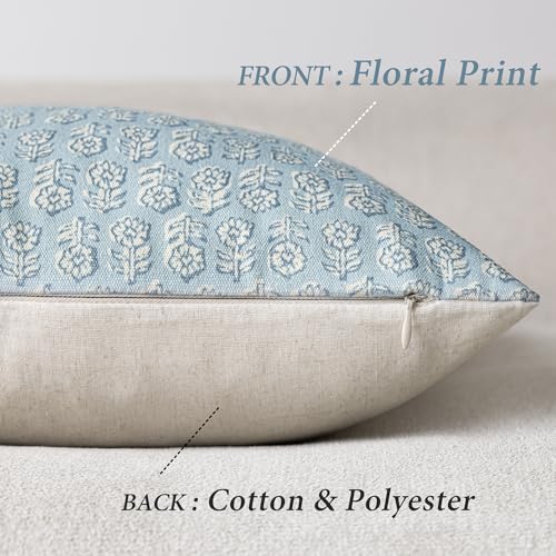 Decorative Floral Print Throw Pillow Covers 20×20 Inch (2 Count)