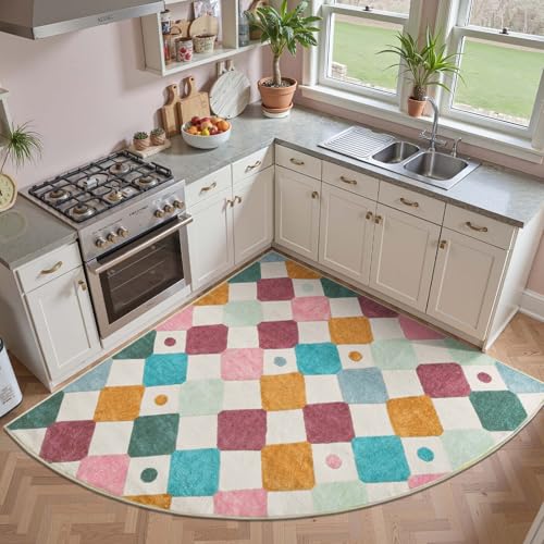 Corner Classroom Rug Washable Kids Rug Colorful Play Mat Confetti (36 Sq Ft)