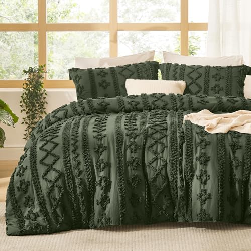Tufted Boho Comforter Set Twin Size