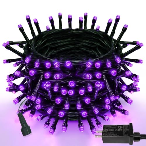 Purple Halloween Lights String Outdoor Plug In 78 FT 240 LED (33 Foot)