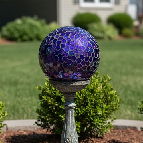 Sunnydaze 10" Mosaic Glass Gazing Ball for Garden (2 Count)