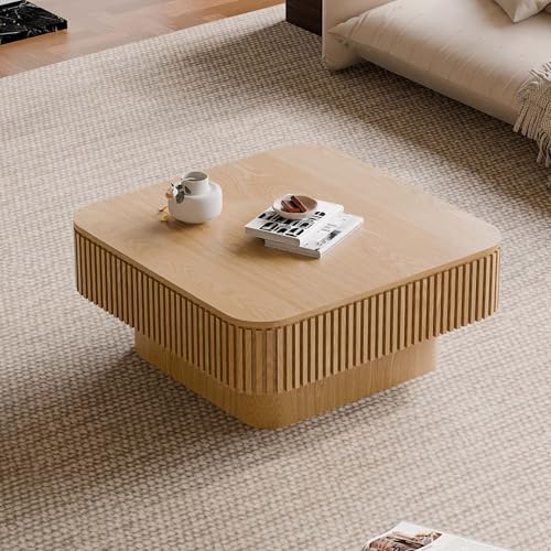 Square Small Coffee Table with Storage