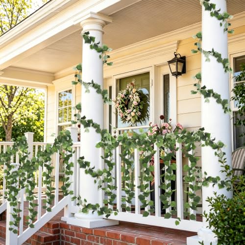 3Pcs Fake Vines Artificial Grape Leaves Ivy Greenery Garland 5.9FT (3 Count)