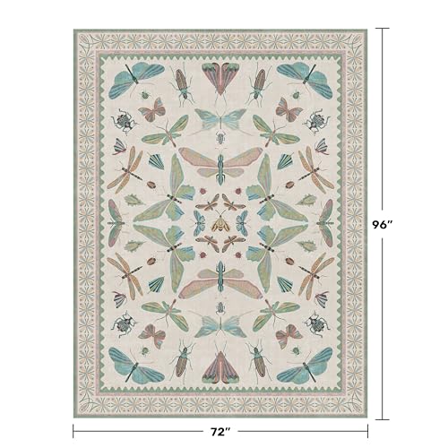 Green and Blue Rugs for Bedroom (48 Sq Ft)