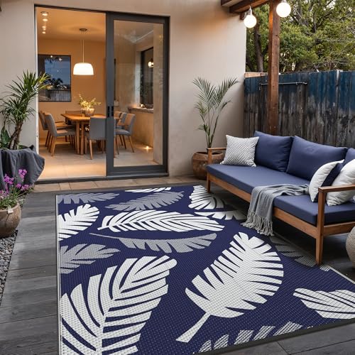 Outdoor Rug Waterproof Plastic Rugs for Patio (54 Sq Ft)