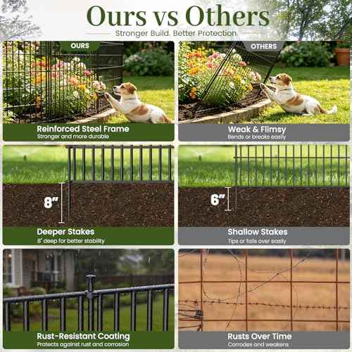 No Dig Garden Fence Outdoor for Yard