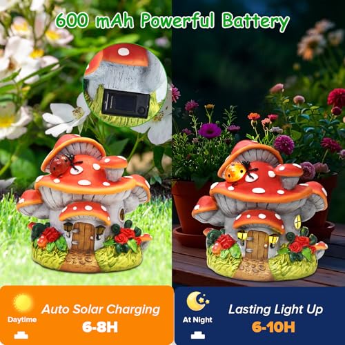 Solar Mushroom House Statue
