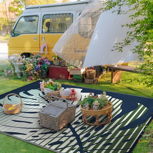 Outdoor Rug Waterproof Plastic Rugs for Patio (57.6 Sq Ft)