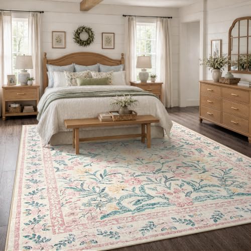 Floral Large Rugs for Living Room (108 Sq Ft)