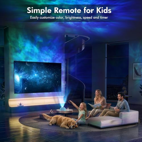 Dual Lens Galaxy Star Aurora Projector Night Light for Bedroom