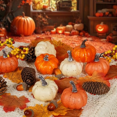 51 PCS Artificial Pumpkins (51 Count)
