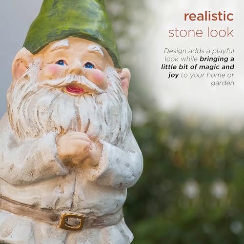 12" Tall Outdoor Garden Gnome Yard Statue Decoration