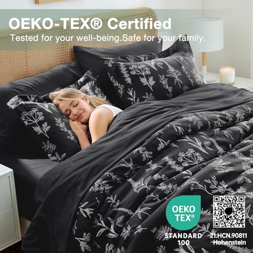 Black Bed in a Bag Queen 7 Pieces