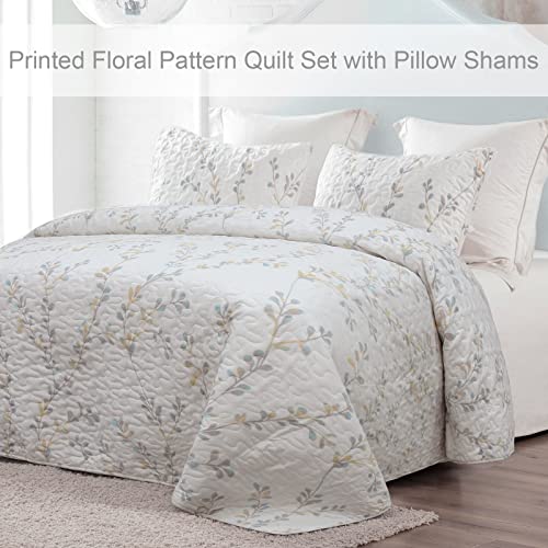 Reversible Boho Quilts Queen Size White