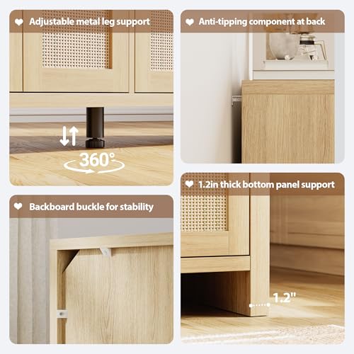 Rattan Buffet Cabinet with Storage