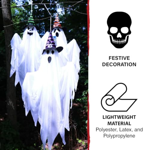 26" Hanging Ghosts Halloween Animatronic (26" Hanging Ghosts)