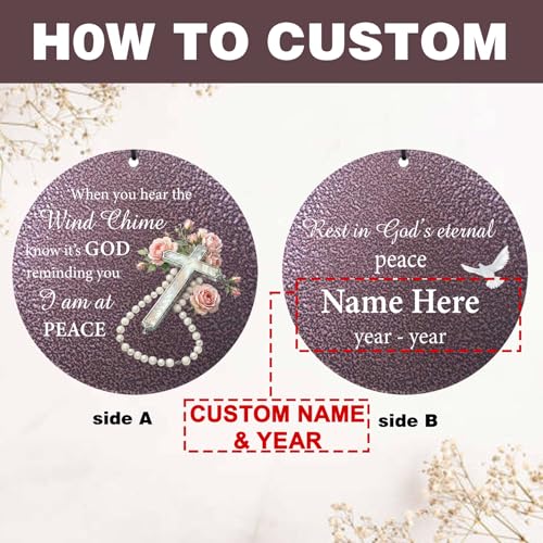 Personalized Outside Wind Chimes for Loss Mother Father