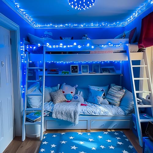 200 LED 66Ft Blue Christmas Halloween String Lights Indoor Outdoor (66 Foot)
