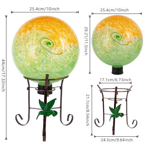 10" Diameter Garden Gazing Balls with Metal Stand