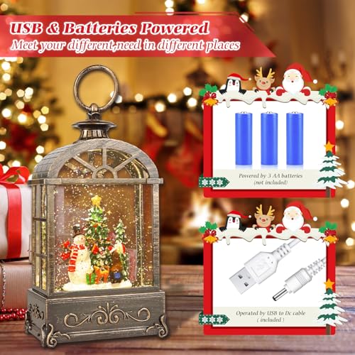 Christmas Snow Globe Lantern