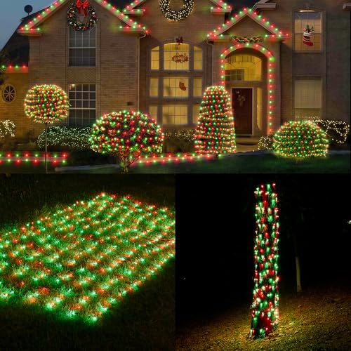 Christmas Lights Outdoor 200LED 8.4ft x 5.2ft Christmas Net Lights with 8 Modes