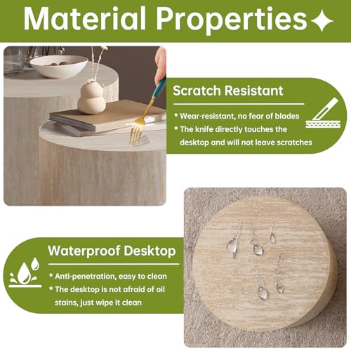Round Nesting Coffee Table for Small Spaces