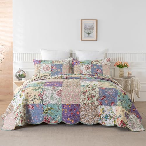 Oversized Queen Quilt Set Patchwork Bedspread