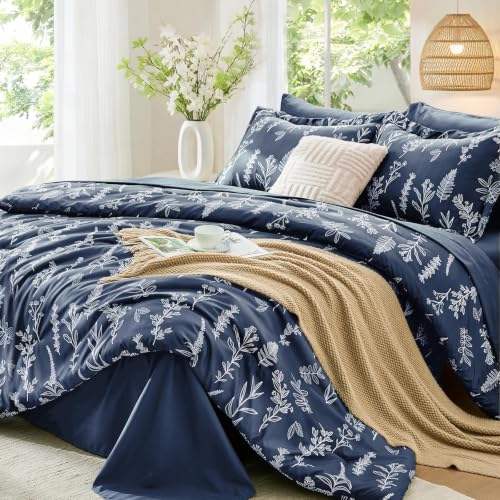 Navy Blue Cal King Comforter Set
