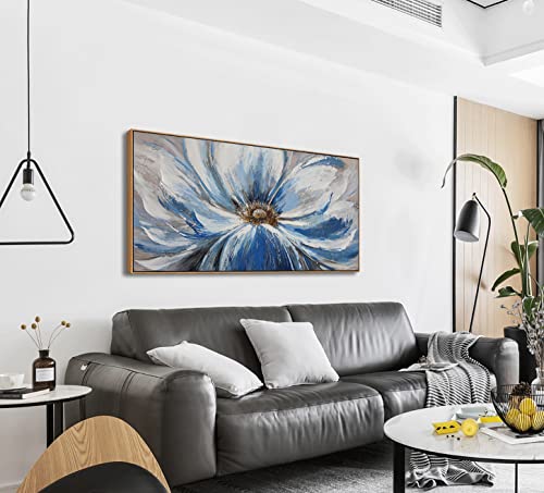 Large Blue Wall Art Framed
