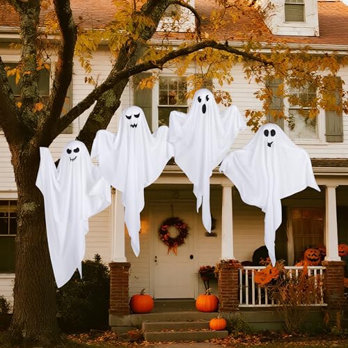 4 Pack Halloween Hanging Ghost Decorations