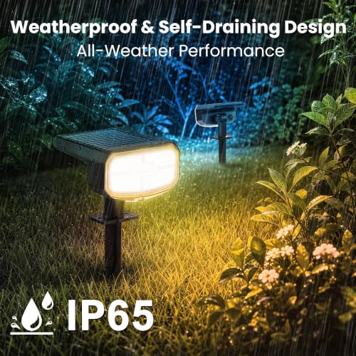 Solar Spot Lights Outdoor Waterproof (6 Count)