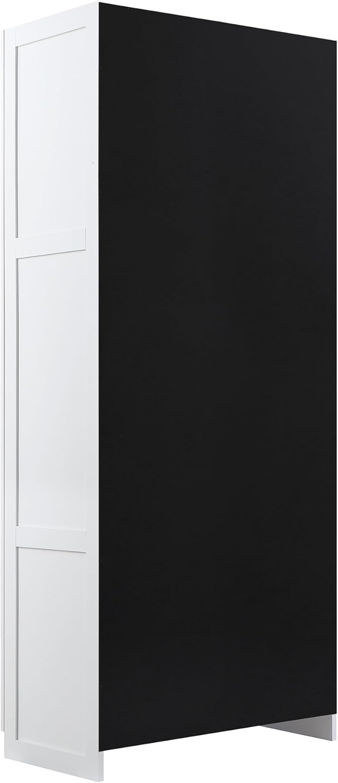 Manhattan Comfort Cornelia Modern Tall Storage Cabinet with Doors and Adjustable Shelves 1.0 - Freestanding Pantry Organizer for Kitchen, Laundry Room, Garage, or Mudroom, Set of 2, White