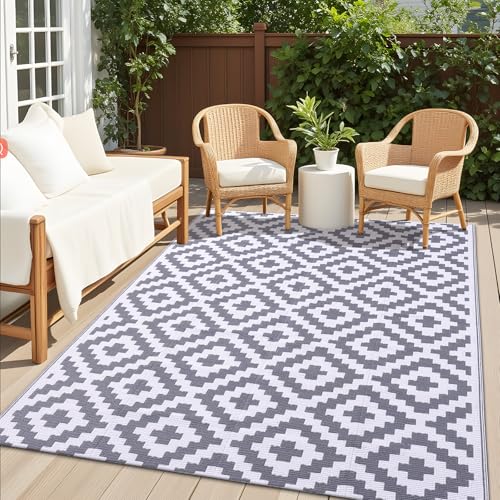 Outdoor Rug 5x8 ft Waterproof Reversible Mat