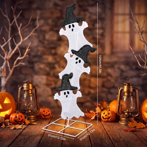 Halloween Ghost Lights 41 Inch H Pre (Black,White / Ghost)