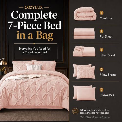 Twin Comforter Set Peach Pink