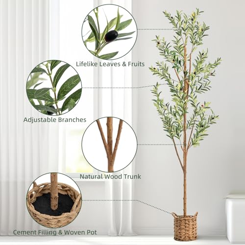 6ft Artificial Olive Tree with LED Fairy Lights