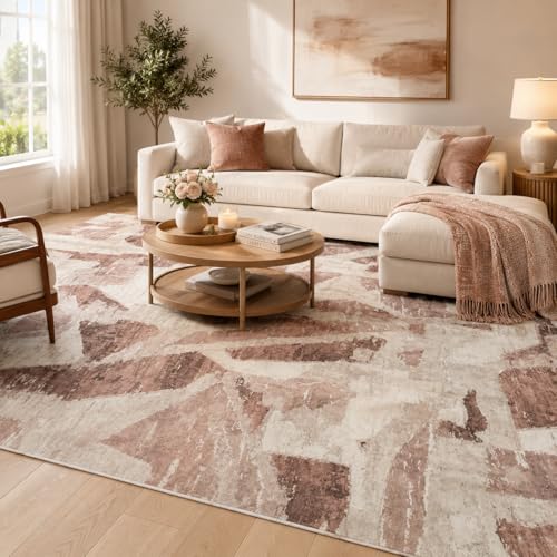 Brown 5X7 Area Rugs for Living Room Bedroom (35 Sq Ft)