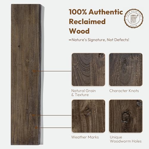 Wood Floating Shelves Live Edge 40” Set of 2 (2 Count)