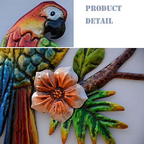 Metal Parrot Wall Decor Tropical Outdoor Wall Decor Parrot Outdoor Wall Art