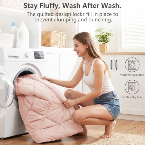 King Size Comforter Set Blush Pink