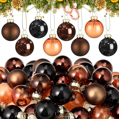 32 Pcs 1'' Mini Glass Christmas Ornament