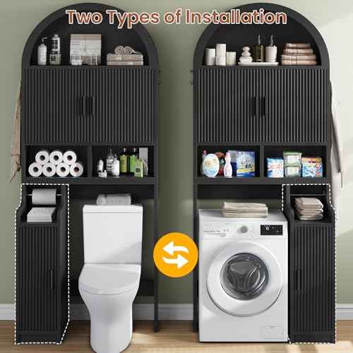 Arched Over The Toilet Storage Cabinet