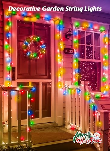 2 Pack Solar Christmas String Lights Outdoor (144 Foot)