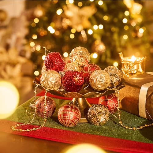 16ct Christmas Tree Decorations Ball Ornaments 2.36 Inches (16 Count)