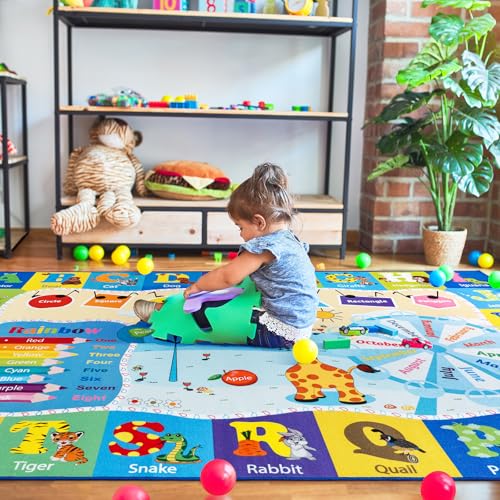 4x6 Playroom Rugs for Kids Washable