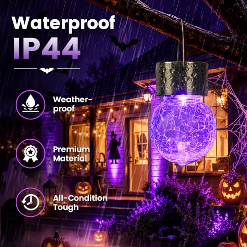 Halloween Solar Lights Outdoor Solar Hanging Lanterns Outside 12PC (12 Count)